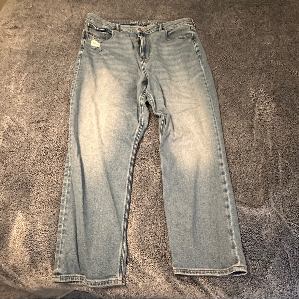 American Eagle Curvy Mom Jeans with Rips